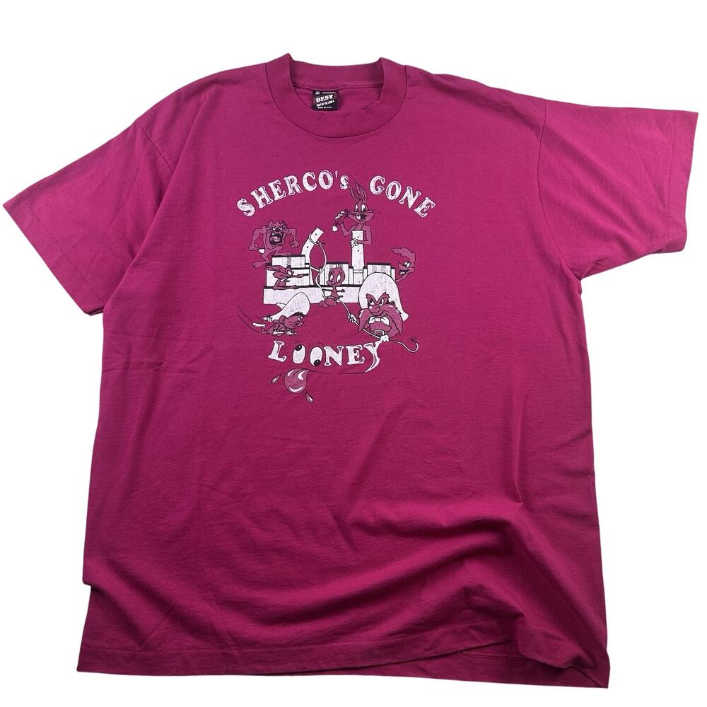 Vintage Looney Tunes Single stitch‎ “Sherco’s Gone Looney” 90s USA XL